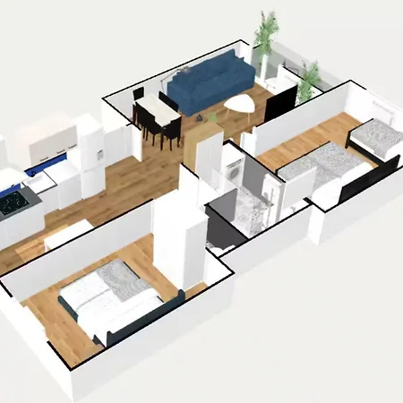Bleuet - 2 Bedrooms - Air Conditioning, Free Parking & Tram גרנובל